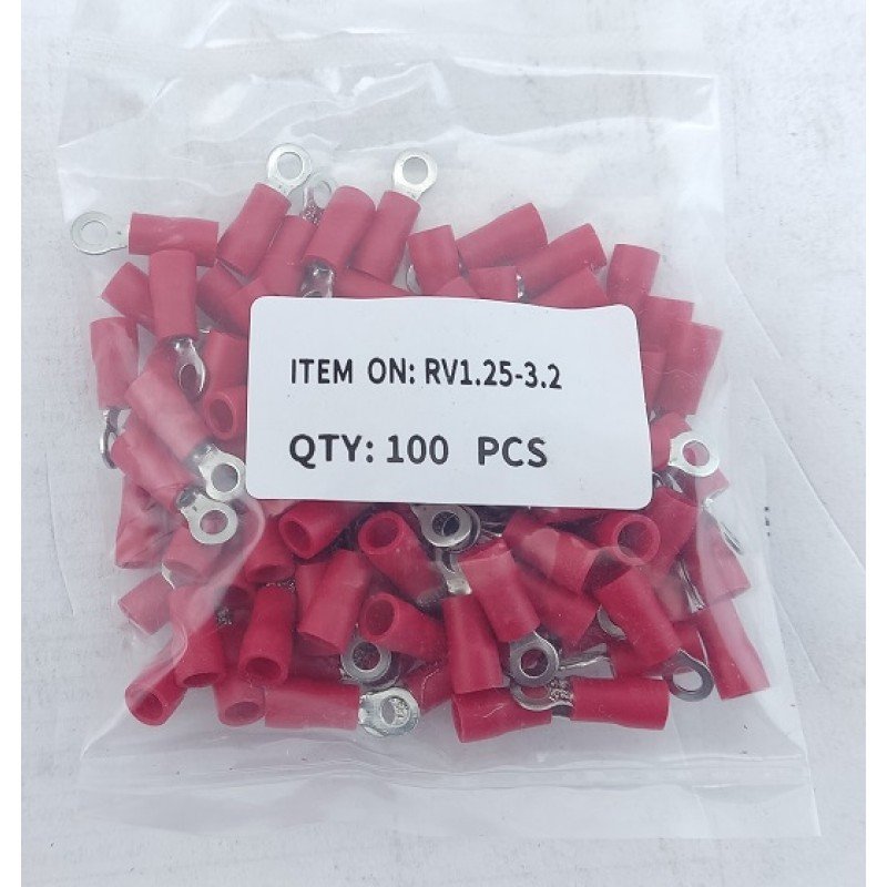 Накінечник кільцевий з ізоляцією RV1.25-3.2 (0,5-1,5/3) TNSy