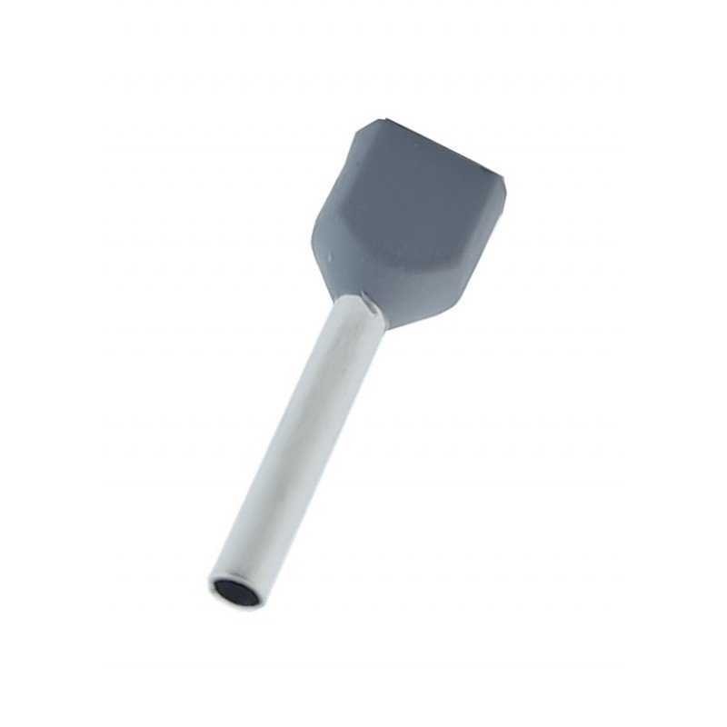 Наконечник гільза для 2х проводів TE7512 сірий TNSy