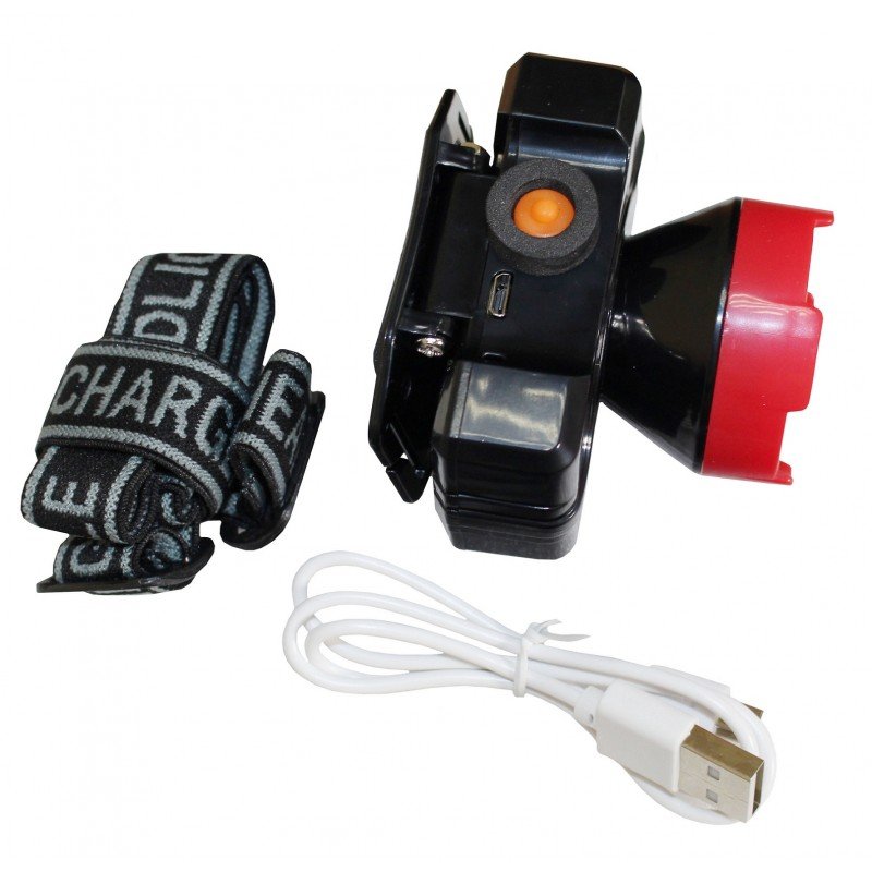 Налобний ліхтар LED HL5 1W 6500K 4H 100L bat: 3,7V 1,2A IP53 Red/Black TNSy