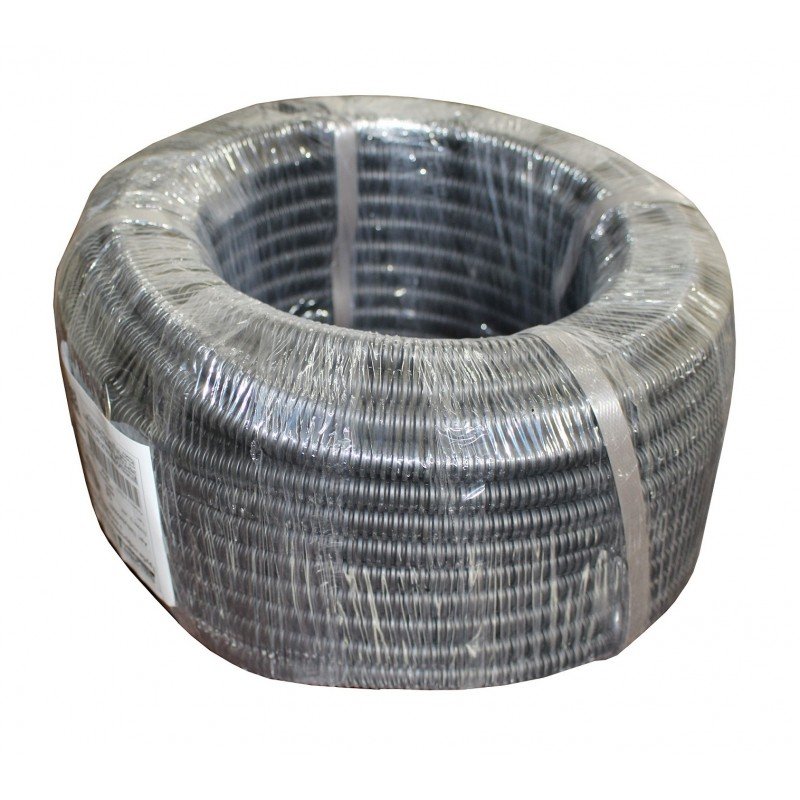 Труба гофрована поліпропіленова, з протяжкою, НГ стійка до УФ 16, чорна,важка (50м)