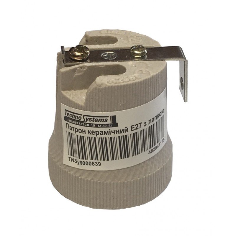 Патрон керамічний Е27 з лапкою TNSy