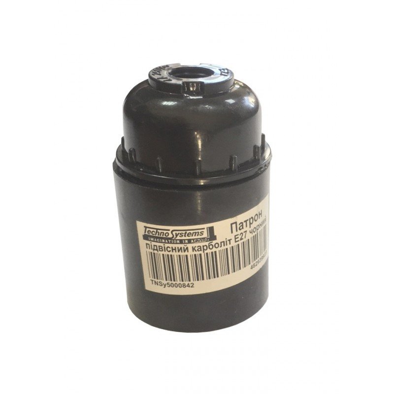 Патрон підвісний карболіт Е27 чорний TNSy