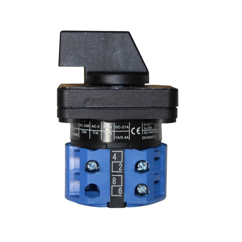 Перемикач кулачковий ПКП20-13/В 20А "0-1" 3Р/400B 60° 48х48