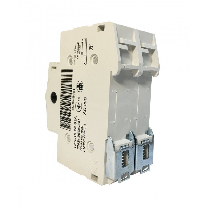 Перемикач-роз'єднувач ПРт-18 "1-0-2" 2Р 63А TNSy