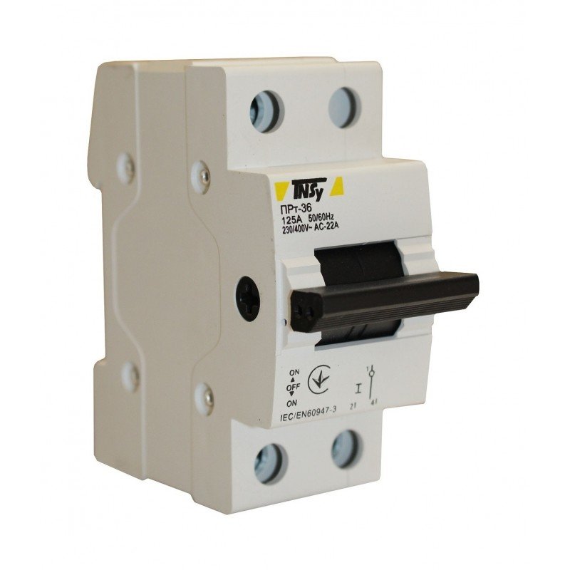 Перемикач-роз'єднувач ПРт-36 "1-0-2" 1Р 125А TNSy