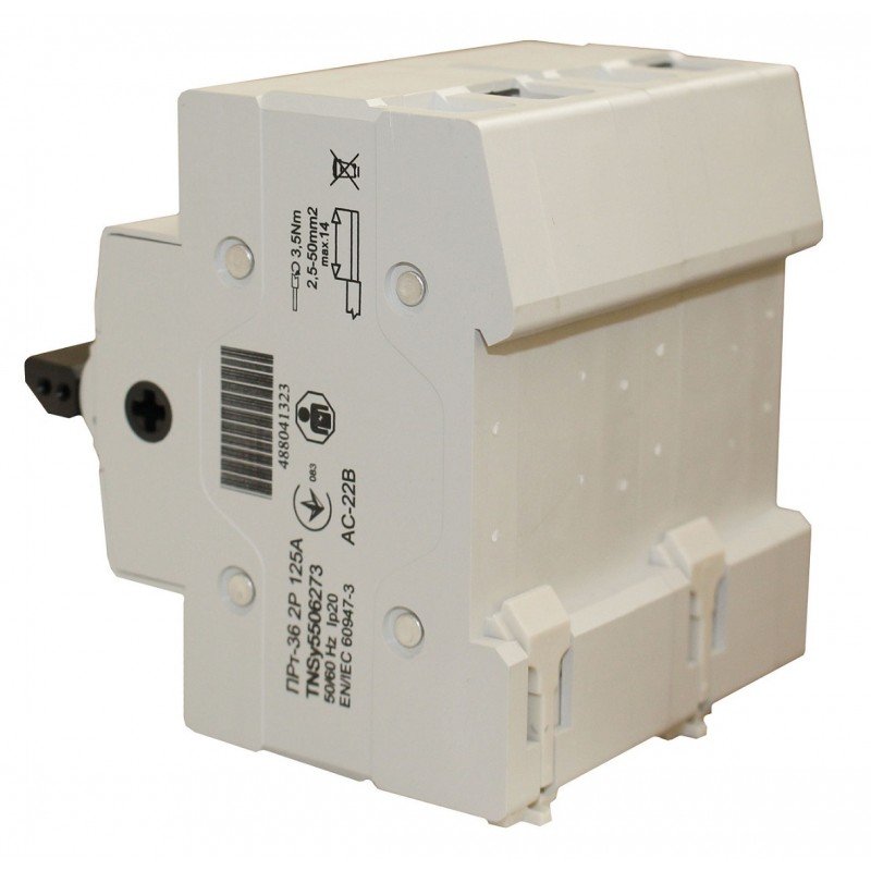Перемикач-роз'єднувач ПРт-36 "1-0-2" 2Р 125А TNSy