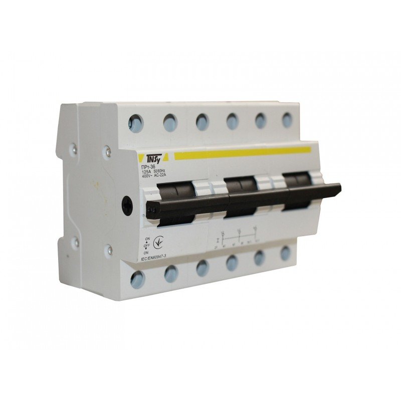 Перемикач-роз'єднувач ПРт-36 "1-0-2" 3Р 125А TNSy