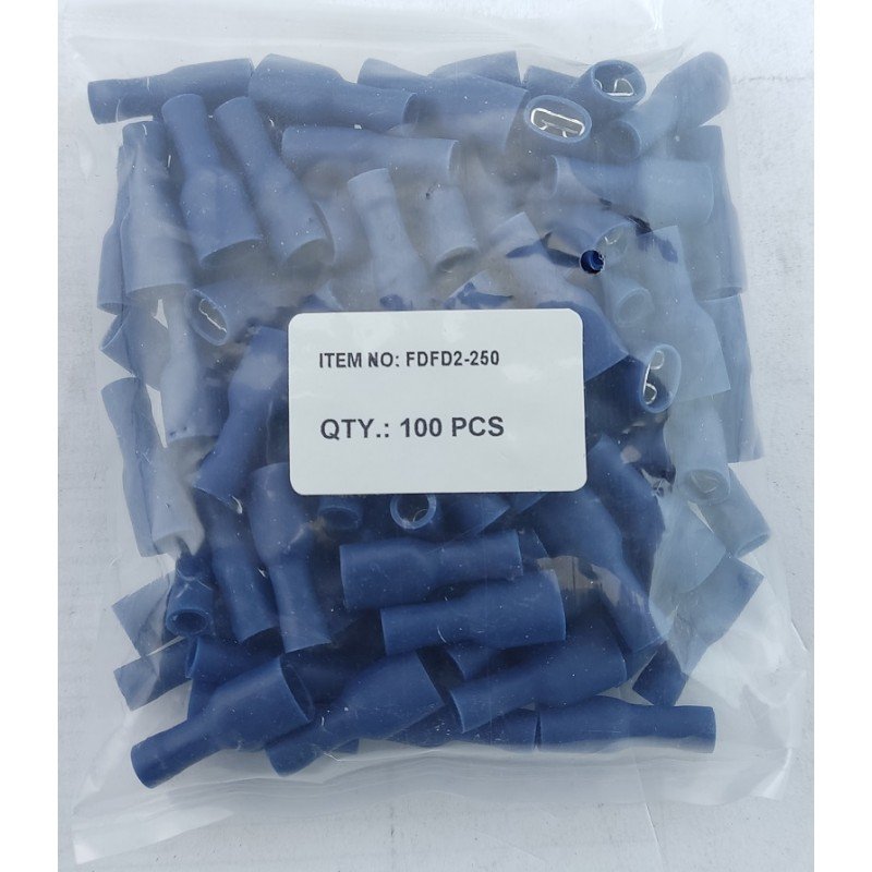 Роз'єм "мама" FDFD2-250 (1,5-2,5/6,3-0,8) синій TNSy