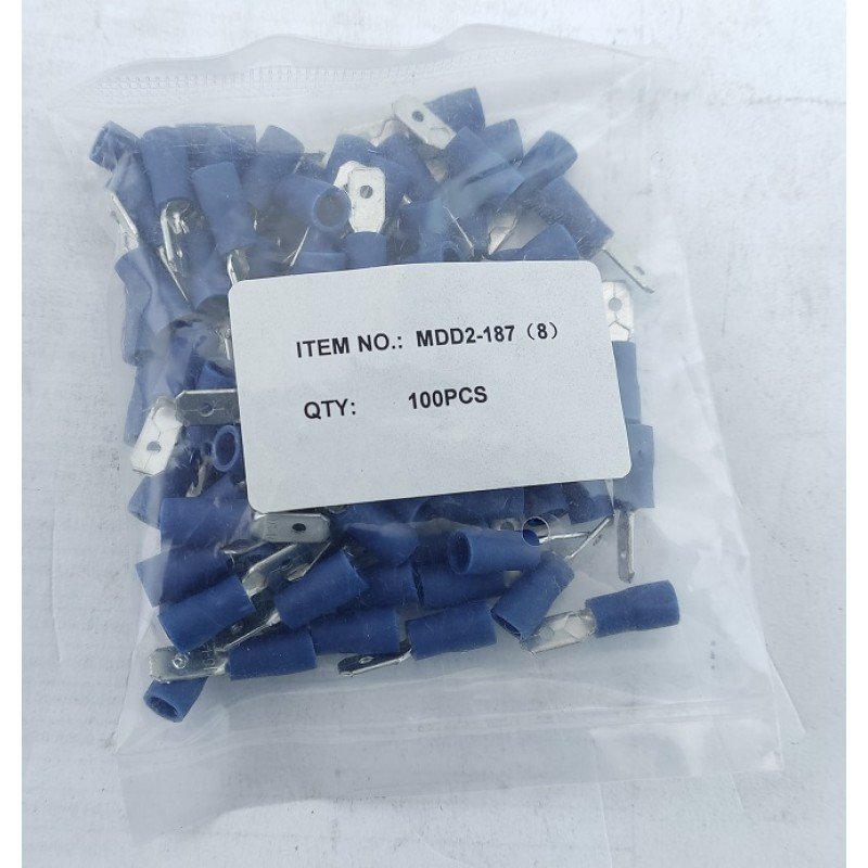 Роз'єм "папа" MDD2-187(8) (1,5-2,5/4,8-0,8) синій TNSy