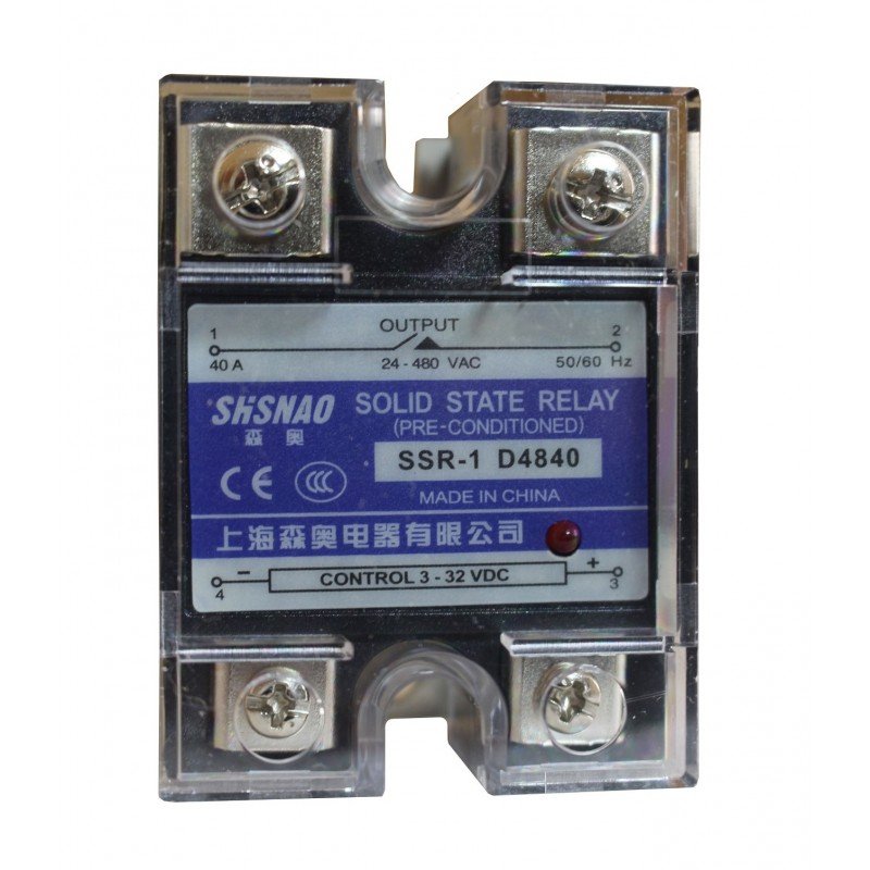 Реле твердотільне SSR-1 D4840 40А 24-480VAC/3-32VDC 20мА TNSy