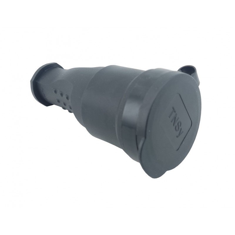 Розетка з захисною кришкою з/к переносна RUBBER IP44 TNSy