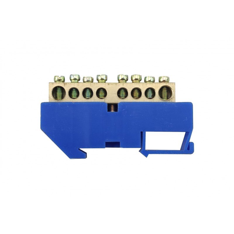 Шина ізольована «N» на DIN-рейку ШЛІ8х12-8 синій TNSy