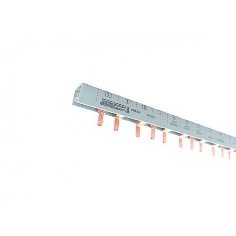 Шина з&apos;єднувальна PIN103 3Р 80/100А 15мм2 54мод. 1м. (штир) TNSy