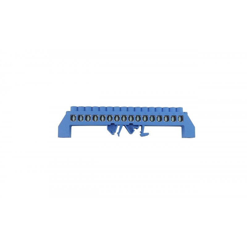 Шина універсальна ізольована «N» на DIN-рейку ШЛУ8х12-16 синій TNSy