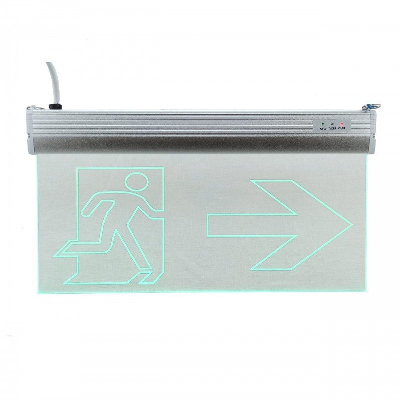 Світильник евакуаційний, S503 ACRYLIC LED 3W GRAVING "Вказівник двері праворуч" TNSy