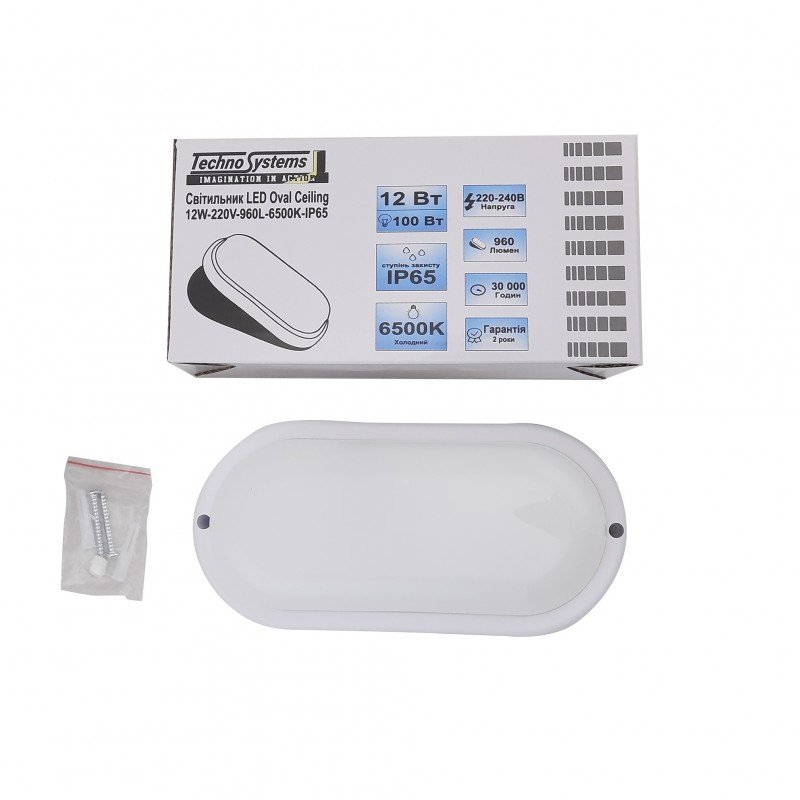 Світильник LED Oval Ceiling 12W-220V-960L-6500K-IP65 TNSy