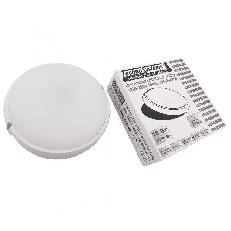 Світильник LED Round Ceiling 18W-220V-1440L-4200K-IP65 TNSy