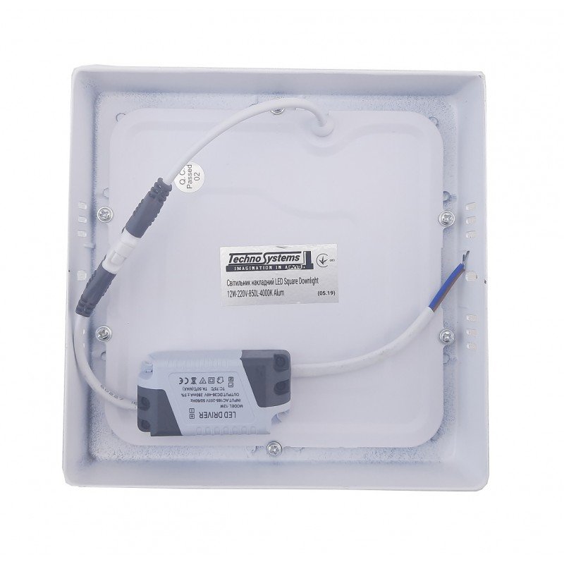 Світильник накладний LED Square Downlight 12W-220V-850L-4000K Alum TNSy