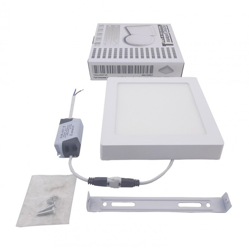 Світильник накладний LED Square Downlight 12W-220V-850L-4000K Alum TNSy