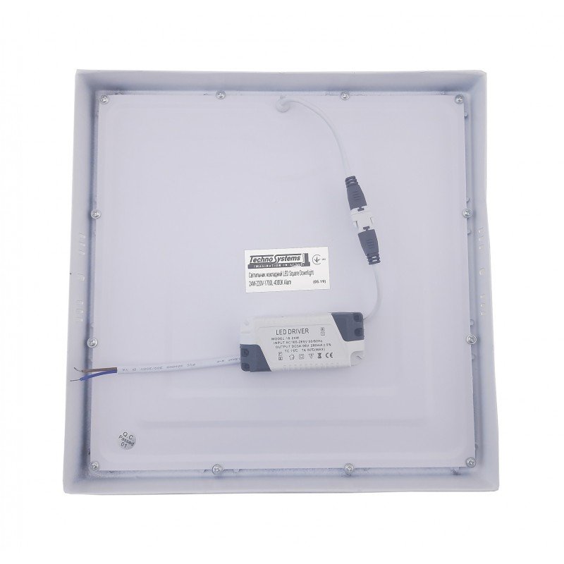 Світильник накладний LED Square Downlight 24W-220V-1700L-4000K Alum TNSy