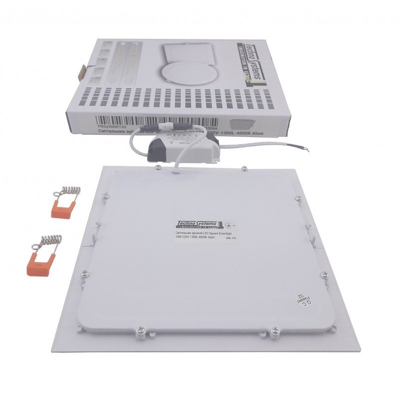 Світильник врізний LED Square Downlight 18W-220V-1300L-4000K Alum TNSy