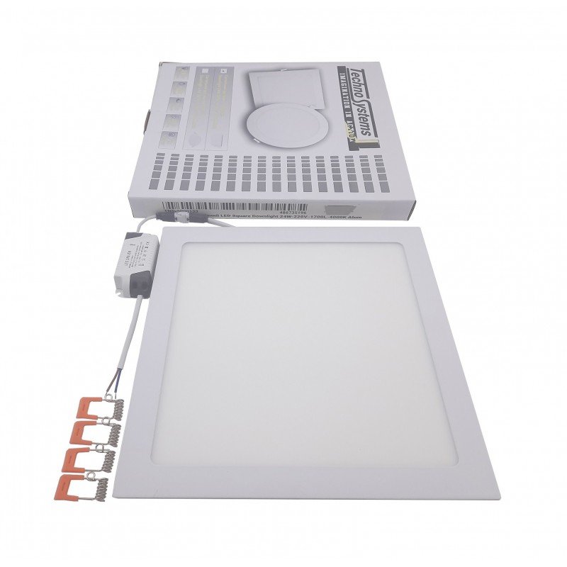 Світильник врізний LED Square Downlight 24W-220V-1700L-4000K Alum TNSy