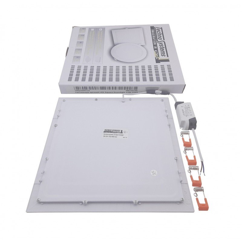 Світильник врізний LED Square Downlight 24W-220V-1700L-4000K Alum TNSy