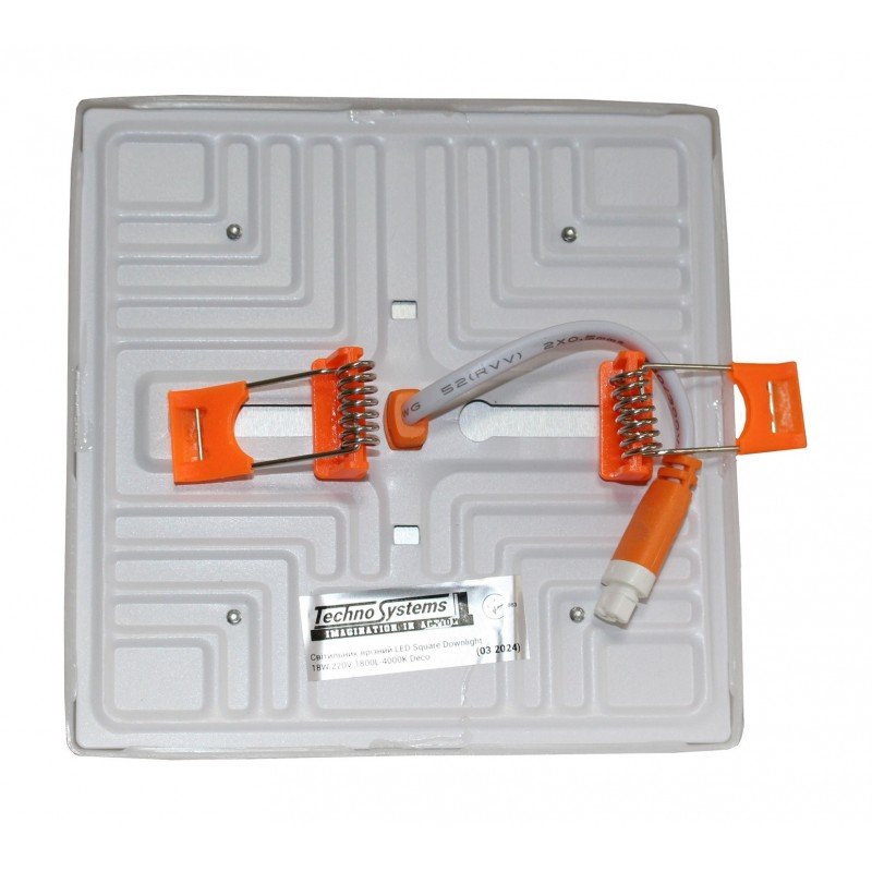 Світильник врізний LED Square Downlight 18W-220V-1800L-4000K Deco (доунлайт квадрат) TNSy