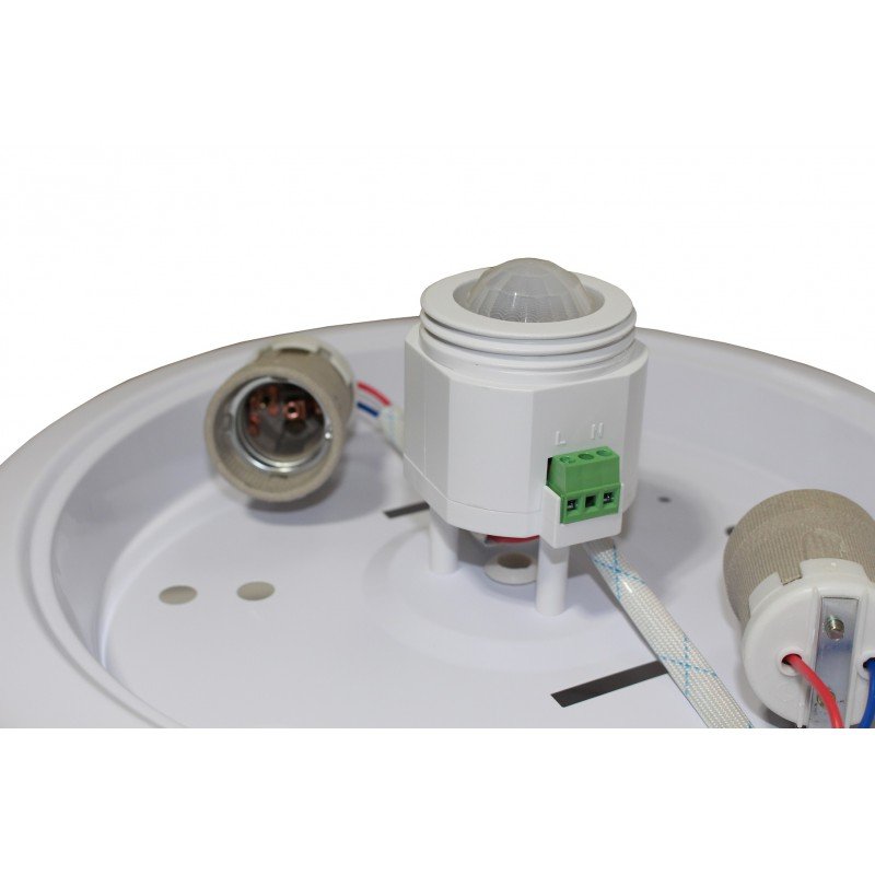 Світильник Round-D300-100-230V-2*E27-A60 (з датчиком руху 360гр. 6м.) TNSy