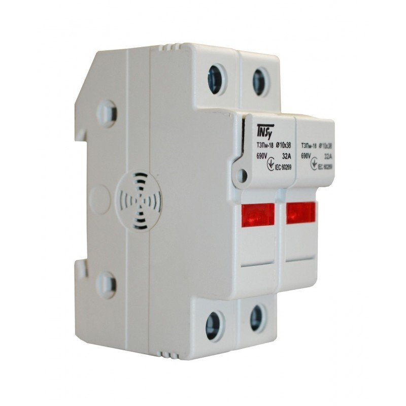 Тримач запобіжника модульний ТЗПм-18 2P 10х38 32А TNSy