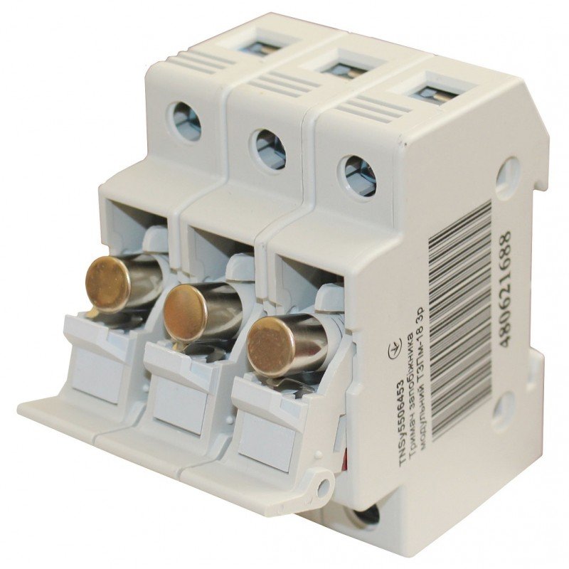 Тримач запобіжника модульний ТЗПм-18 3P 10х38 32А TNSy