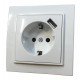 Розетка вн. устан. 1-а з/к з 1 USB 2.1A біла IP20 TNSy Malta