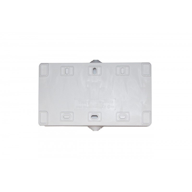 Розетка зовн. устан. 2-а з/к біла IP54 TNSy SURFACE TNSy