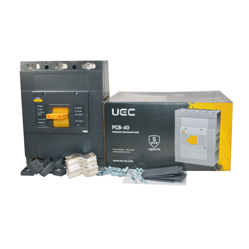 Автоматичний вимикач PCB40 3Р 630А 35кА UEC