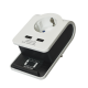 Адаптер Т-02/01 1 місце 2P+PE 16А 2хUSB 2,4А білий UEC