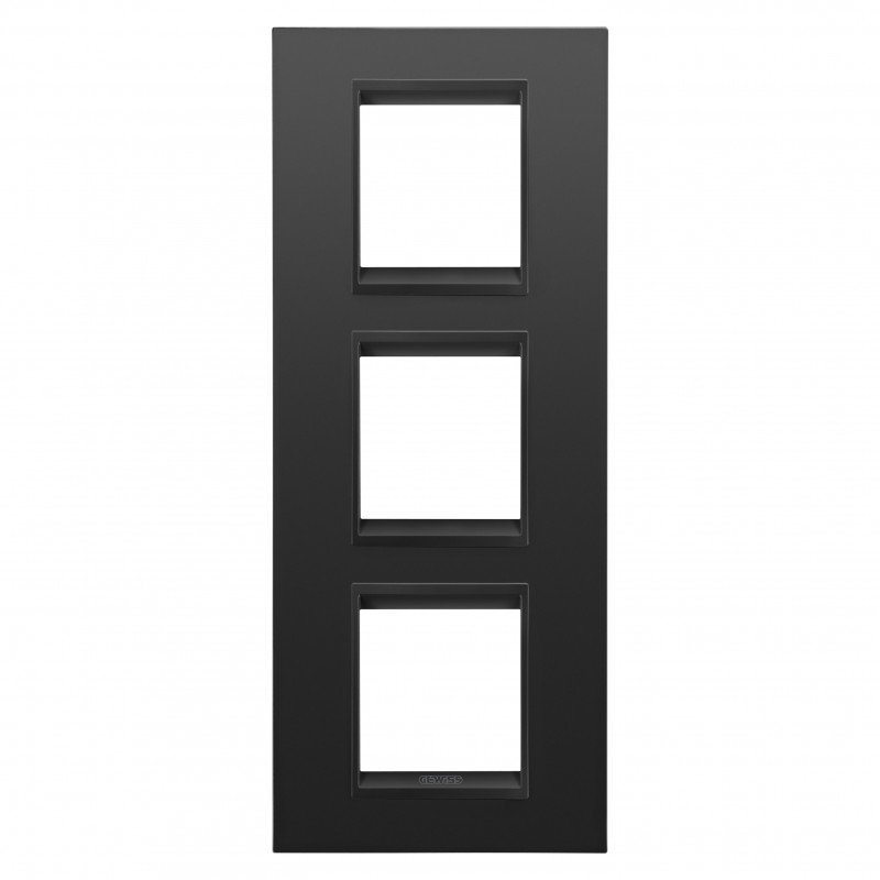 Рамка Chorusmart LUX 2+2+2M вертикальна металева сатиновий чорний GEWISS