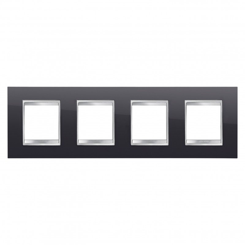 Рамка Chorusmart LUX 2+2+2+2M горизонтальна тонер чорний GEWISS