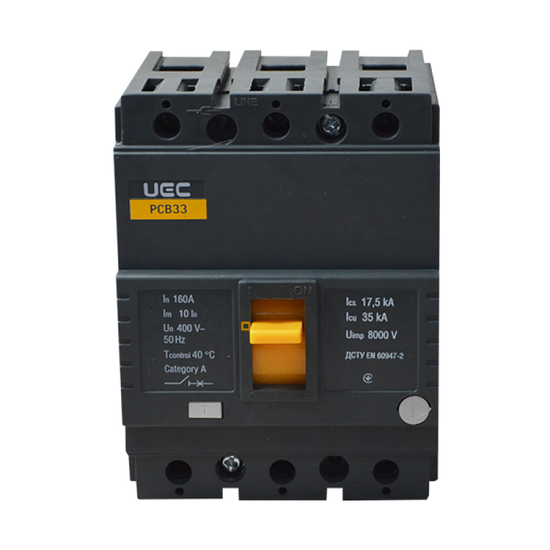 Автоматичний вимикач PCB33 3Р 160А 35кА UEC