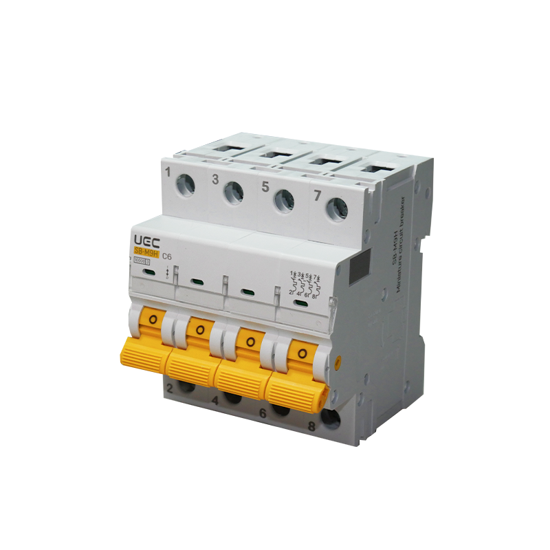 Модульний автоматичний вимикач SB-M9H 4P 06A характеристика C 10кA UEC