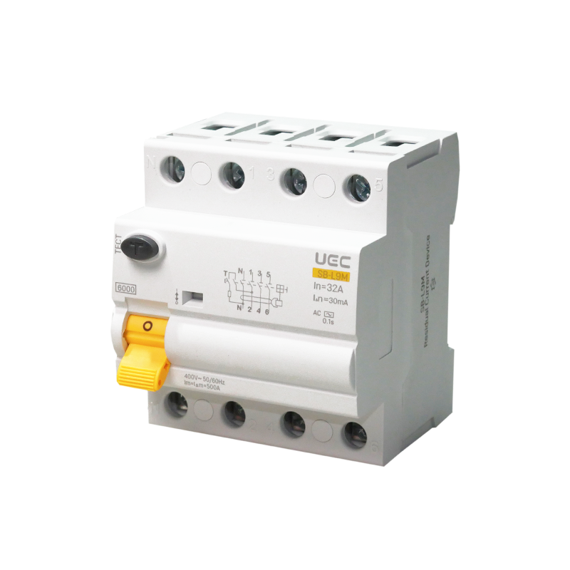 Пристрій захисного відключення SB-L9M 4P 32A 30mA Tип AC 6kA UEC