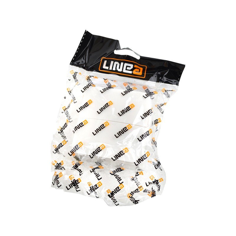 Вимикач 2- клавішний 10А 250В білий LINEA