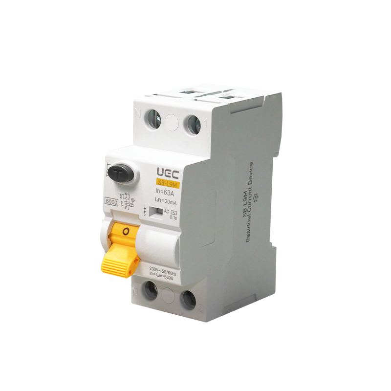 Пристрій захисного відключення SB-L9M 2P 63A 30mA Tип AC 6kA UEC