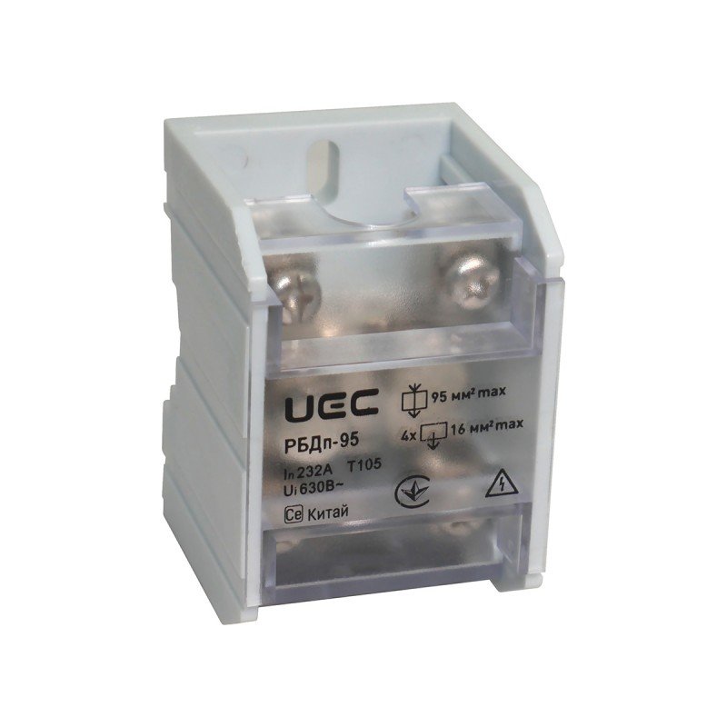 Розподільчий блок прохідн. РБДп-95 232/100А DIN 1х95-4х16мм2 UEC
