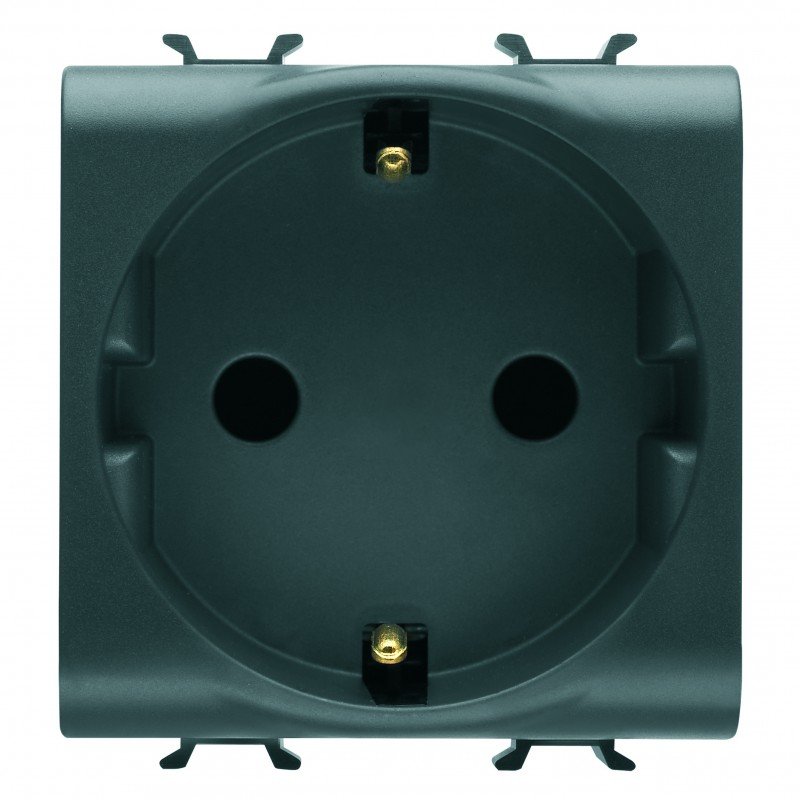 Розетка Chorusmart 2M 2P+E 16A чорний GEWISS