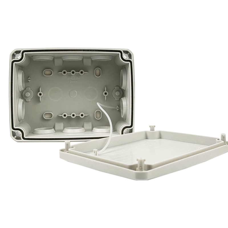 Коробка монтажна для відкритого встановлення 146х105х65 мм (зовн.162х122х68 мм) IP66 із скобами сіра UEC