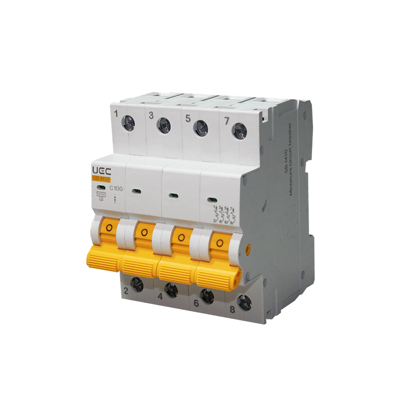 Модульний автоматичний вимикач SB-M10 4P 100A характеристика C 10кA UEC