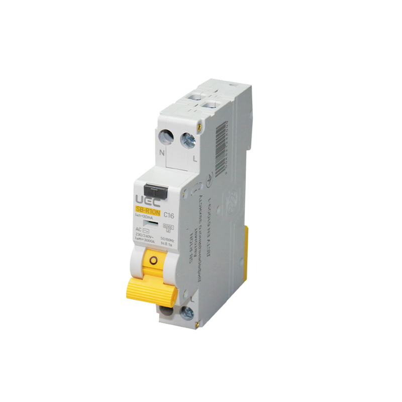 Автомат диференційного захисту SB-R10N 2P C 16A 30mA Tип AC 6kA UEC