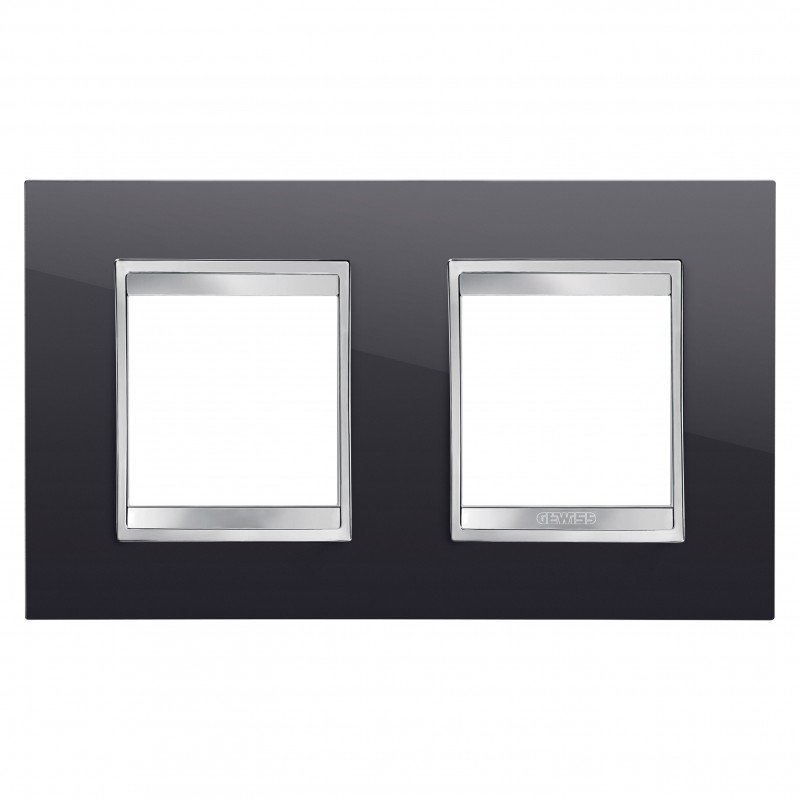 Рамка Chorusmart LUX 2+2M горизонтальна тонер чорний GEWISS
