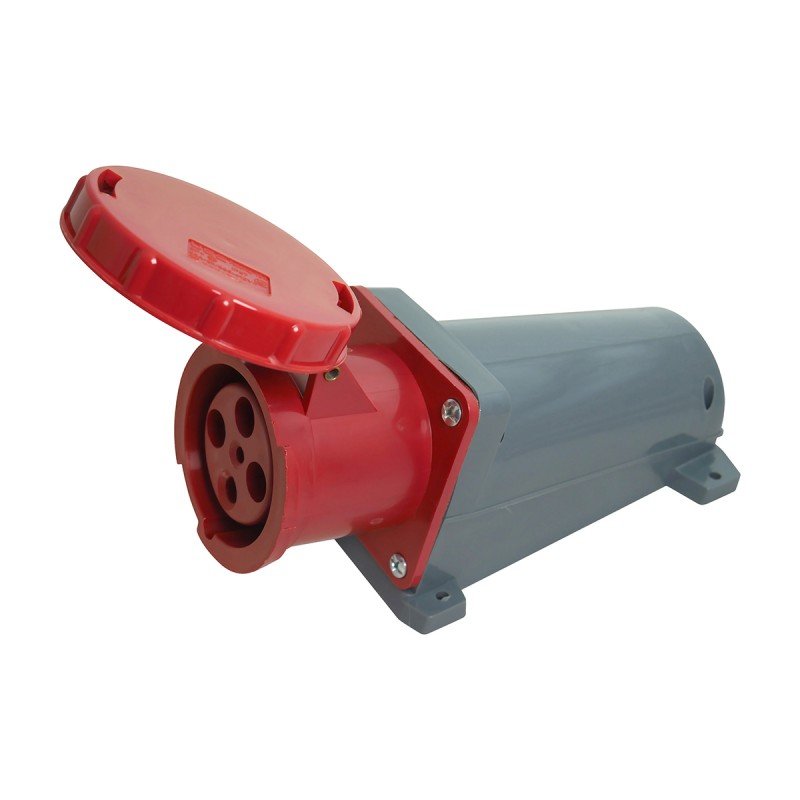 Розетка 134 стаціонарна 3Р+РЕ 63А 380В IP67 UEC