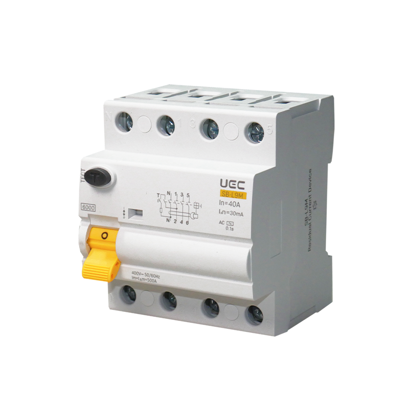 Пристрій захисного відключення SB-L9M 4P 40A 30mA Tип AC 6kA UEC